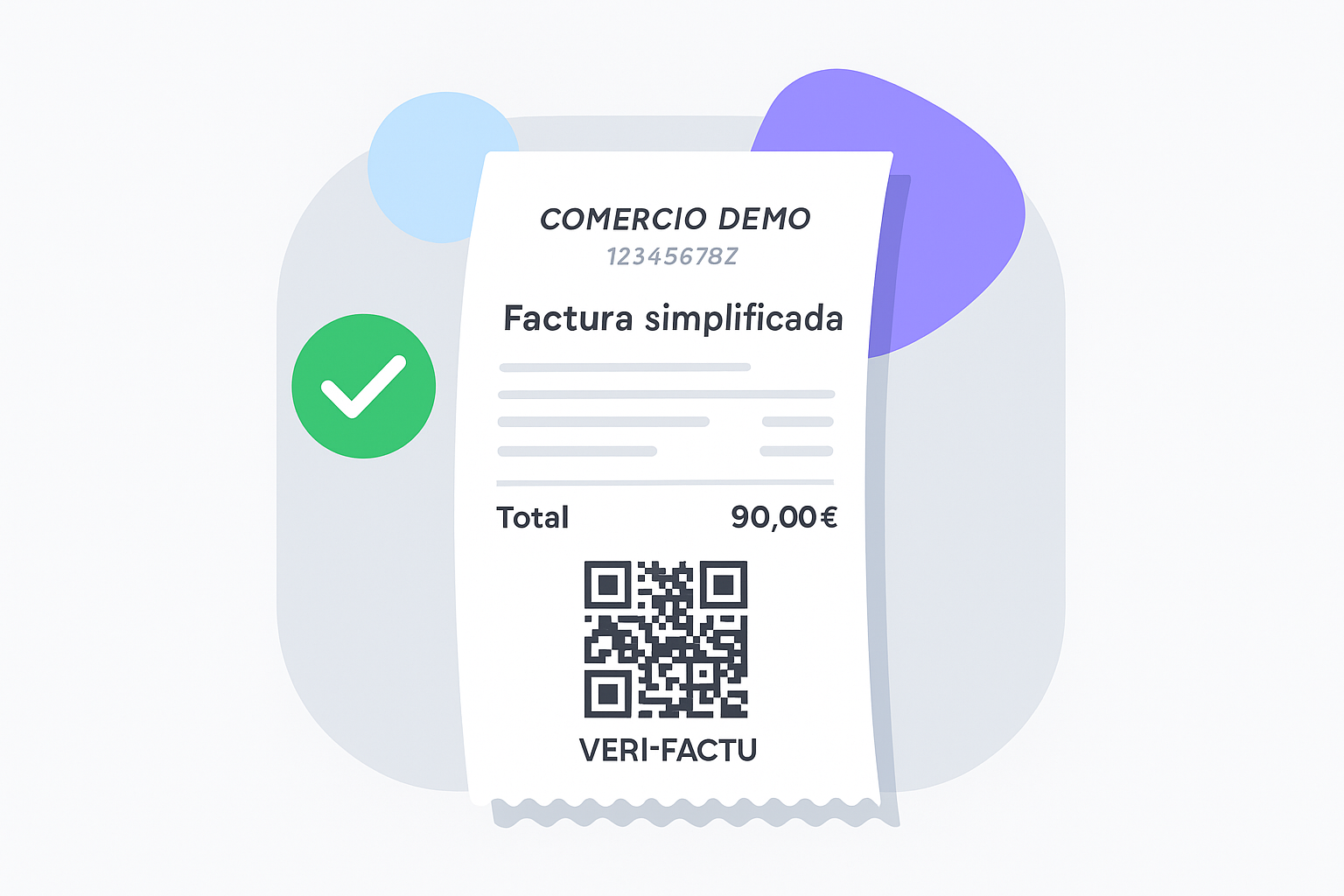 Ticket con código QR VeriFactu