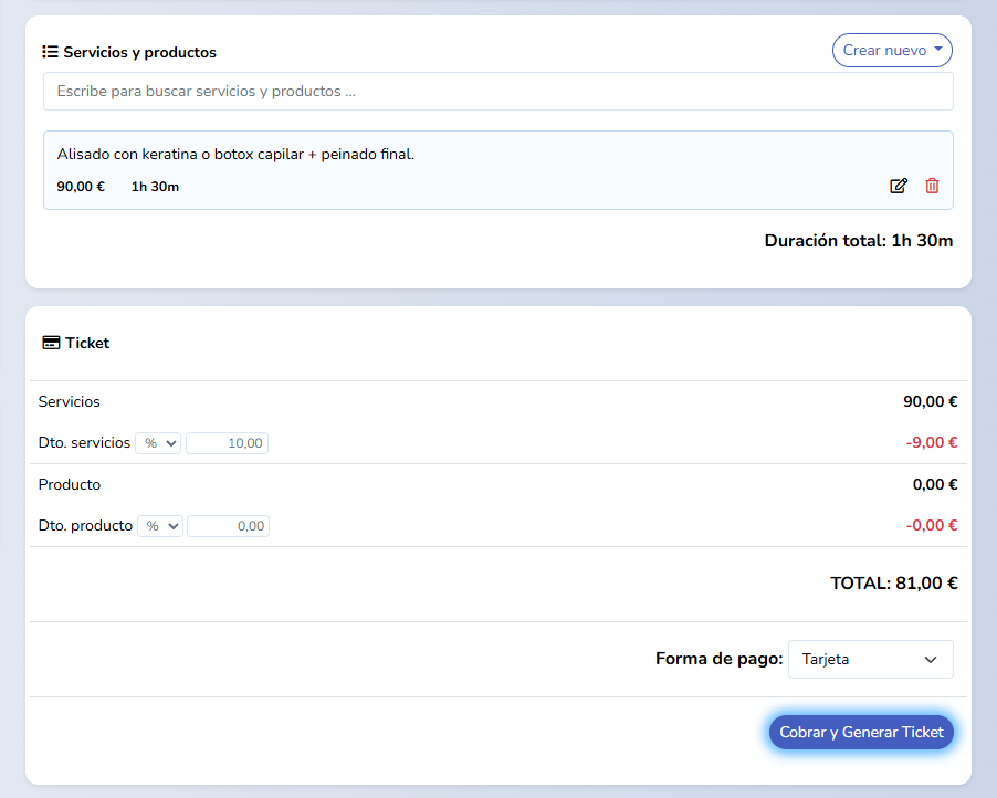 Sistema de facturación integrado