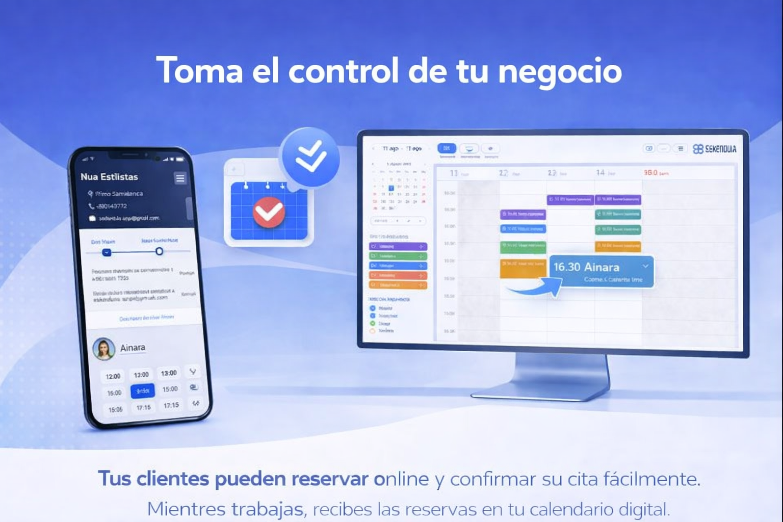 Agenda online y reservas con recordatorios para negocios con cita previa (Eskedula Booking)