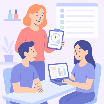 Control horario y registro para salones de uñas